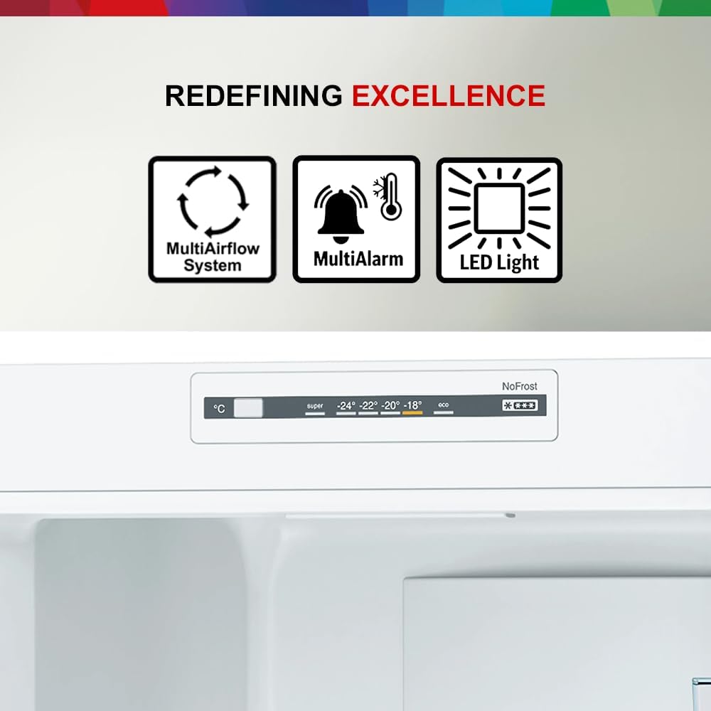 Bosch Free Standing, Top Fridge Bottom Freezer, 329 Liters, Silver Finish, KGN36NL30M — detail image 5