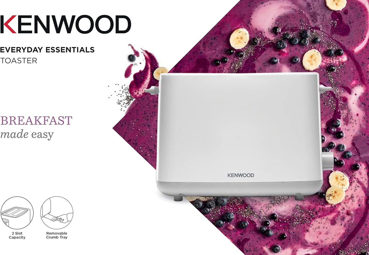 KENWOOD Toaster 2 Slice Bread Toaster with Integrated Bun Warmer, Adjustable Browning Control, Removable Crumb Tray for Easier Cleaning, Aut — detail image 2