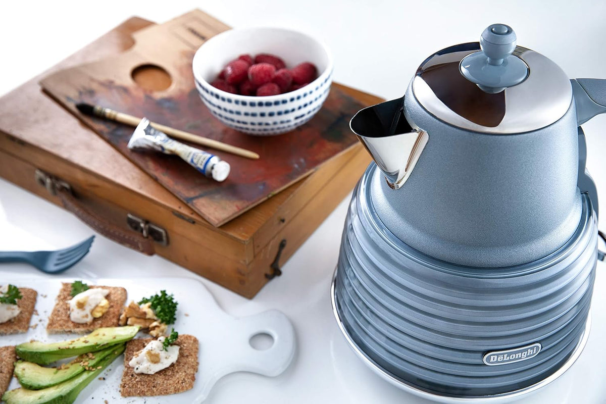 De'Longhi Scolpito KBZS3001.AZ Kettle, 1.5 L, Mineral Blue — detail image 4