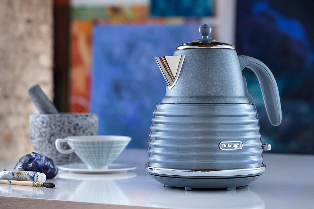 De'Longhi Scolpito KBZS3001.AZ Kettle, 1.5 L, Mineral Blue — detail image 2