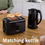 Bosch Compact Toaster, TAT3P423GB, Two Slice, Stainless Steel Black, German Engineering — detail image 2