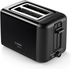 Bosch Compact Toaster, TAT3P423GB, Two Slice, Stainless Steel Black, German Engineering — product view