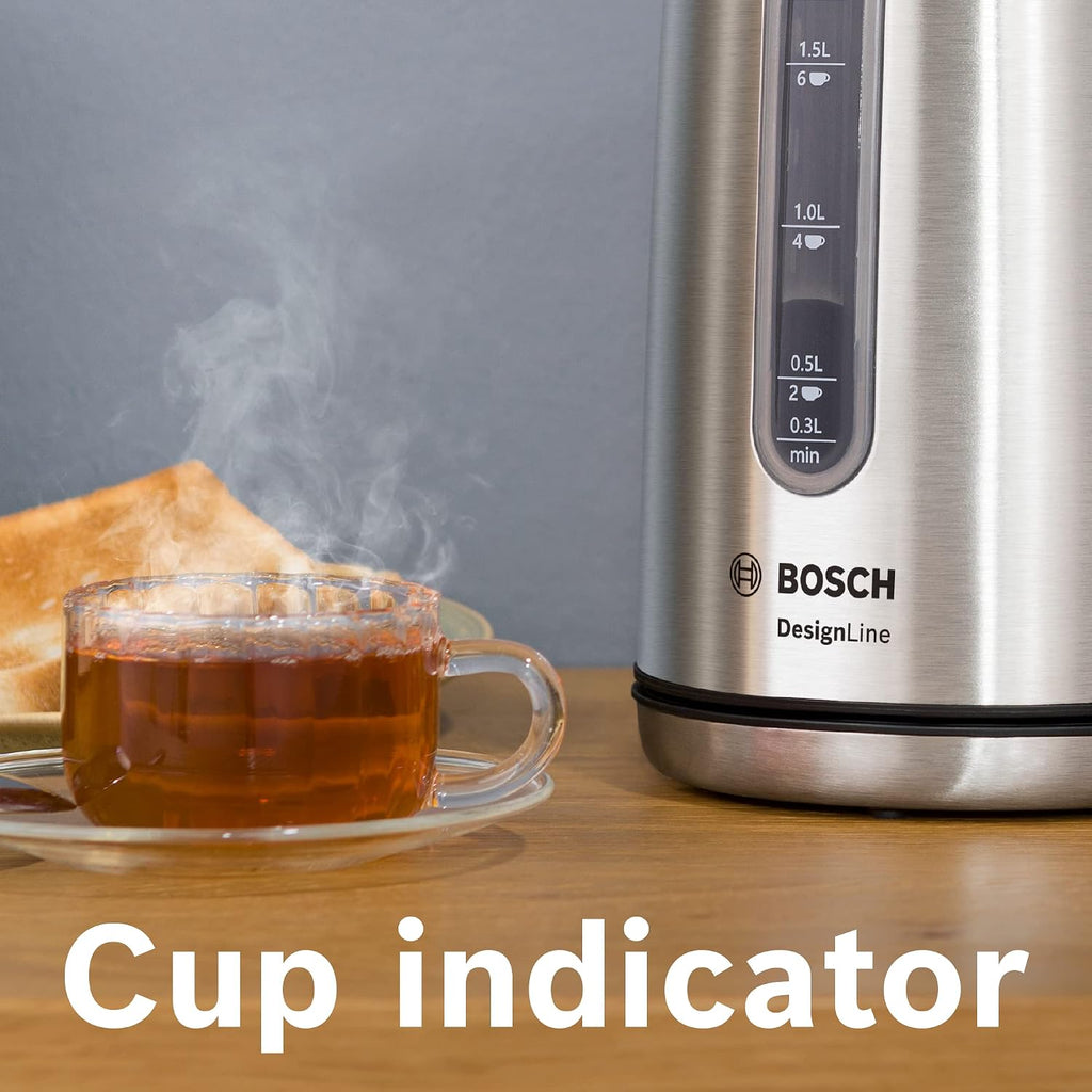Bosch Electric Kettle, TWK4P440GB, Limescale Filter, Stainless Steel, German Engineering — detail image 5