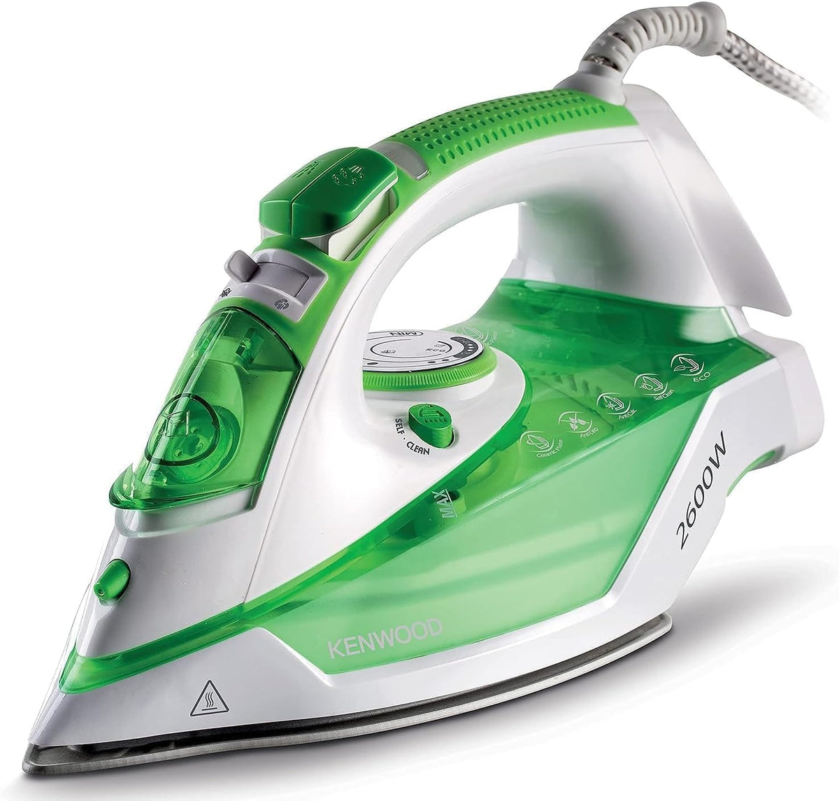KENWOOD Steam Iron 2600W with Ceramic Soleplate, Anti-Drip, Anti-Calc, Self Clean, Continuous Steam, Burst, Spray Function STP70.000WG White — product view
