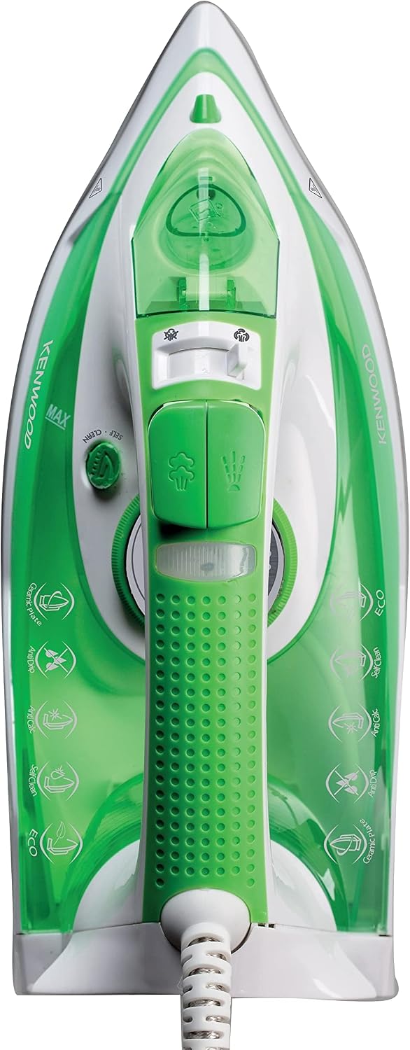 KENWOOD Steam Iron 2600W with Ceramic Soleplate, Anti-Drip, Anti-Calc, Self Clean, Continuous Steam, Burst, Spray Function STP70.000WG White — detail image 3