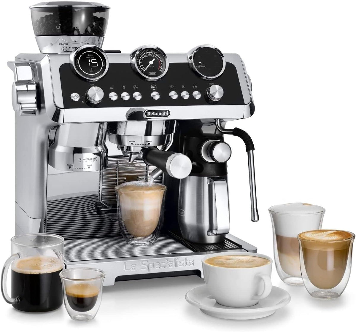 De'Longhi La Specialista Maestro, Pump Espresso Coffee Machine, With Sensor Grinding Technology, Smart Tamping Station, Pre Infusion, Manual — detail image 5