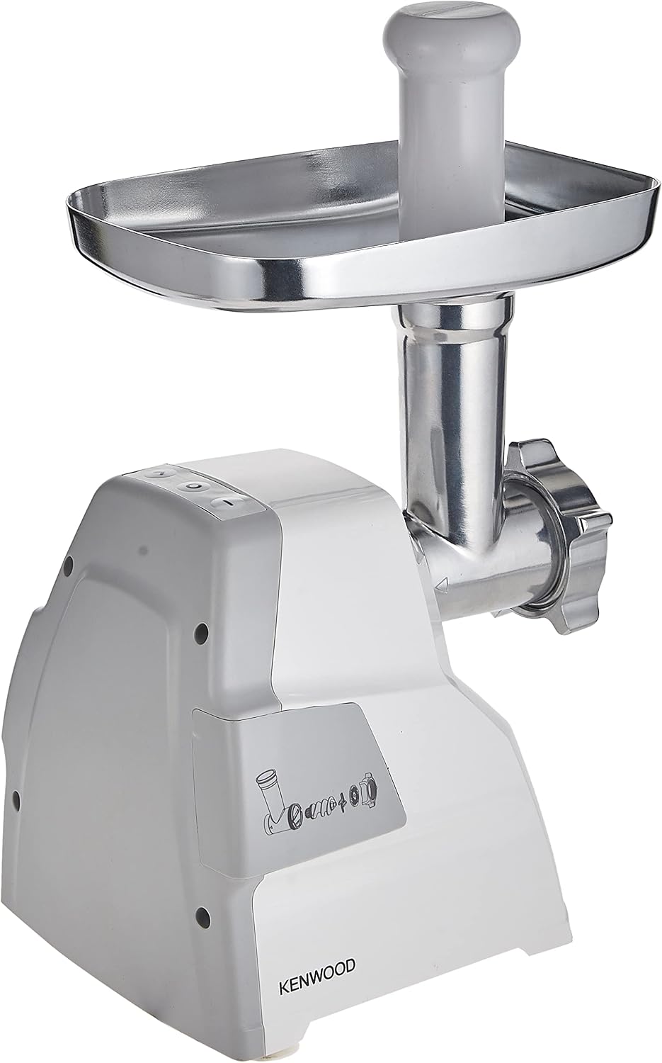 KENWOOD Meat Grinder 2100W Meat Mincer with Kibbeh Maker, Sausage Maker, Biscuit Attachment, Feed Tube Pusher, 3 Stainless Steel Screens for — detail image 4