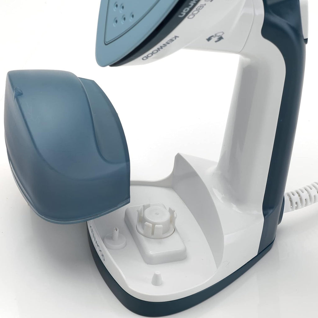 KENWOOD 2-in-1 Garment Steamer + Steam Iron 1000W with Rotary Plate, Ceramic Soleplate, LED Light GSP40.000WB White/Blue — detail image 7