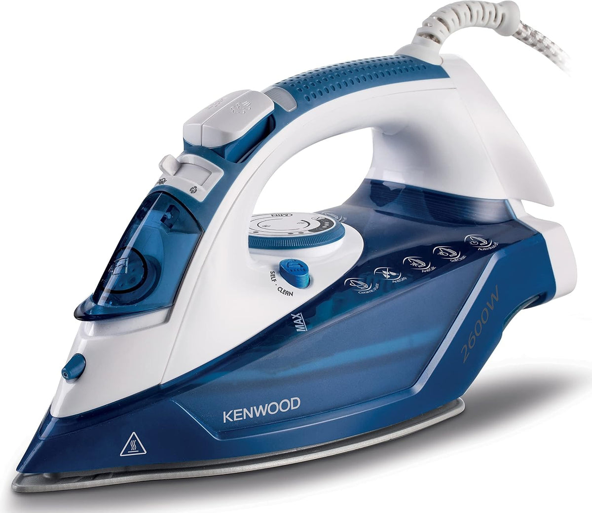 Kenwood Steam Iron 2600W with Ceramic Soleplate, Auto Shut-Off, Anti-Drip, Anti-Calc, Self Clean, Continuous Steam, Steam Burst, Spray Funct — product view