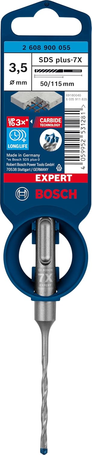 Bosch Professional 1x Expert SDS plus-7X Hammer Drill Bit (Ø 3,50x115 mm, Accessories Rotary Hammer Drill) — detail image 2