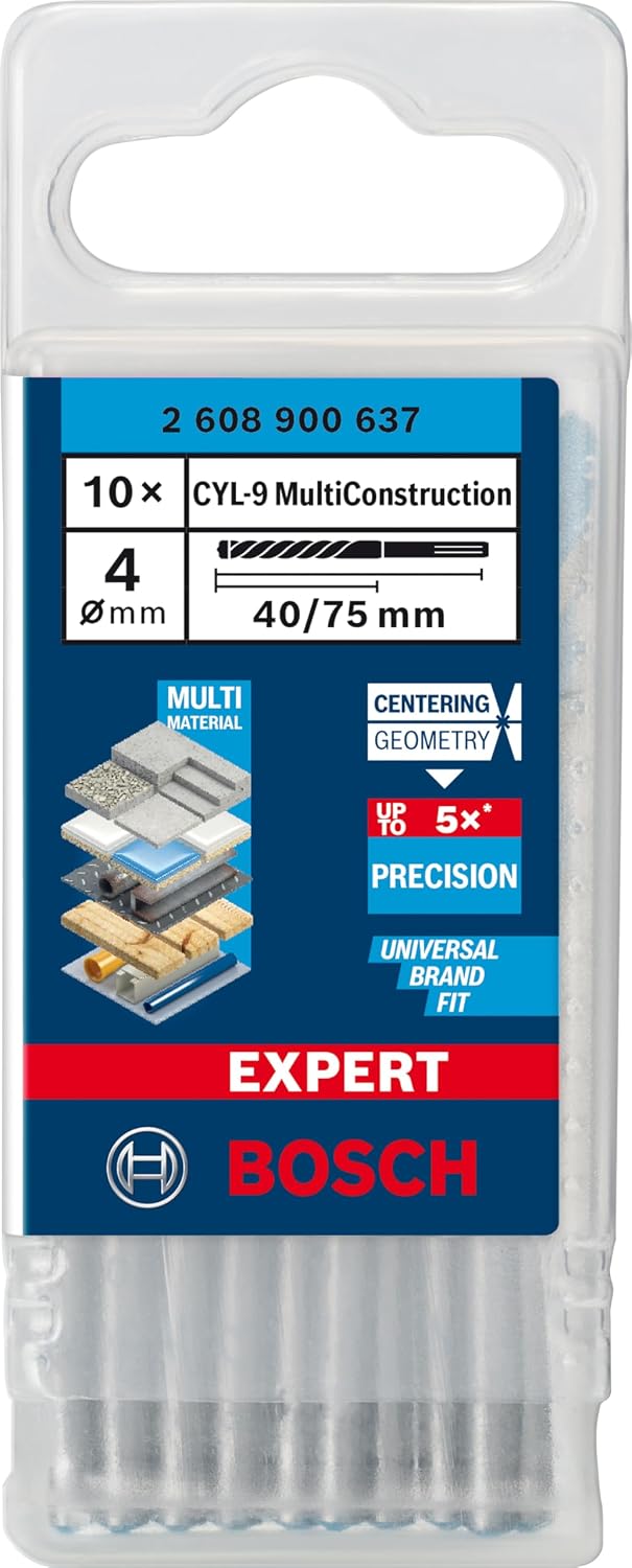 Bosch Professional 10x Expert CYL-9 MultiConstruction Drill Bit (Ø 4,00x75 mm, Accessories Rotary Impact Drill) — detail image 2