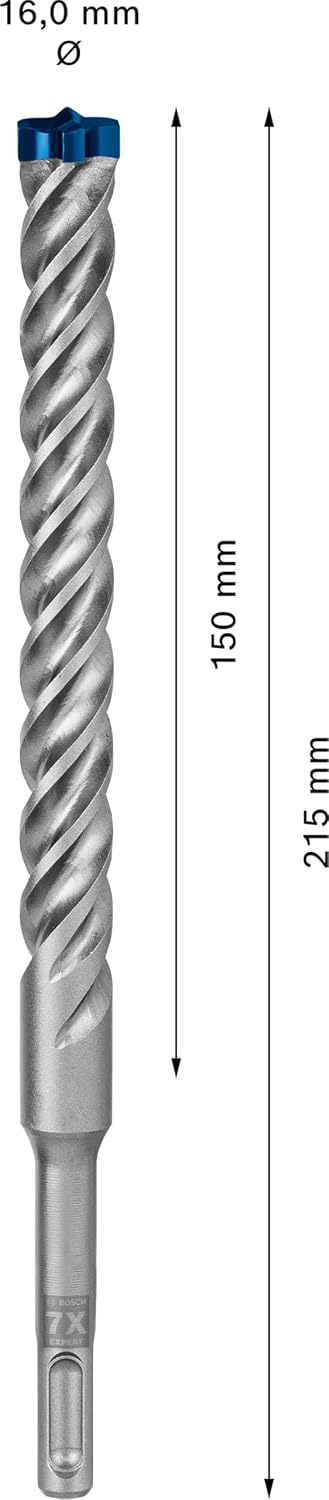 Bosch Professional 1x Expert SDS plus-7X Hammer Drill Bit (Ø 16,00x215 mm, Accessories Rotary Hammer Drill) — detail image 3