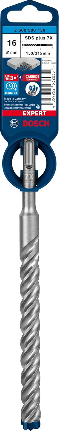 Bosch Professional 1x Expert SDS plus-7X Hammer Drill Bit (Ø 16,00x215 mm, Accessories Rotary Hammer Drill) — detail image 2
