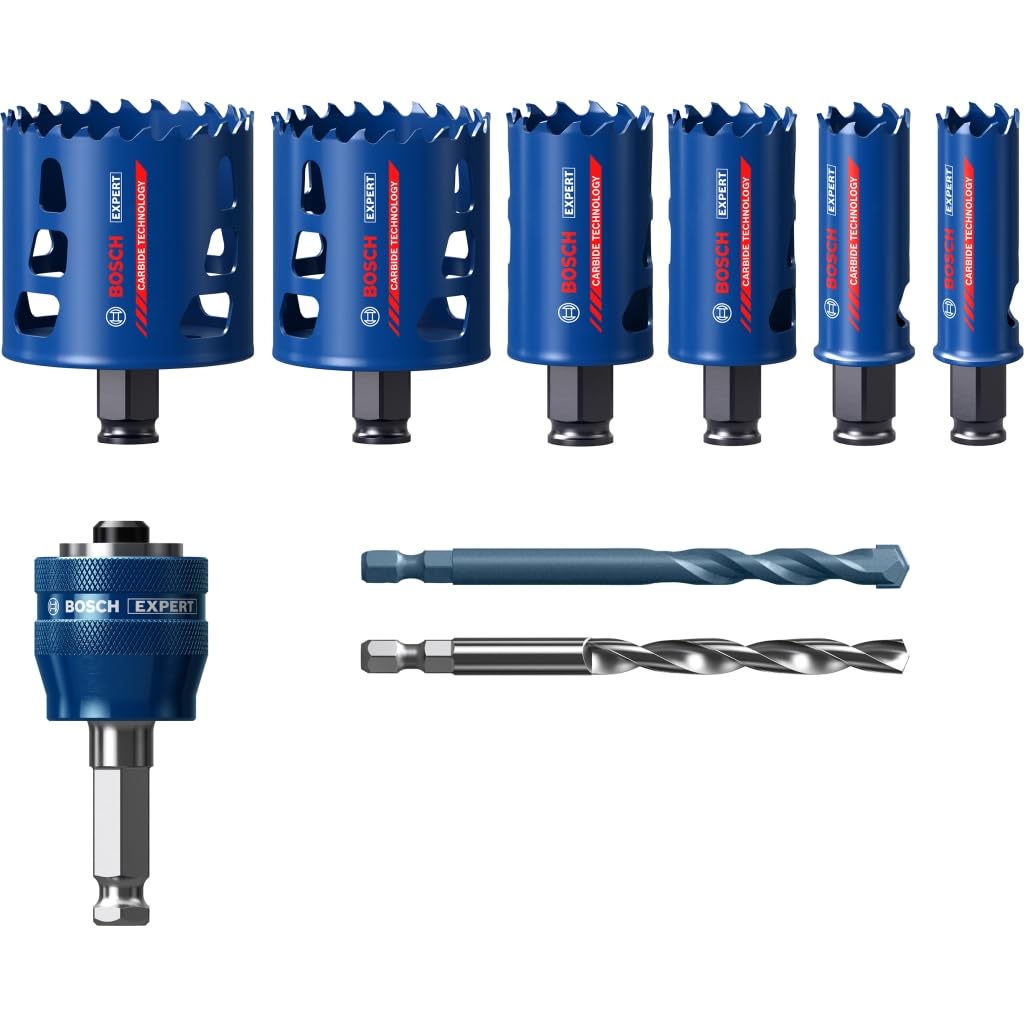 Bosch Professional 9X Expert Tough Material Hole Saw Set (Ø 22-68 mm, Accessories Rotary Impact Drill) — detail image 2