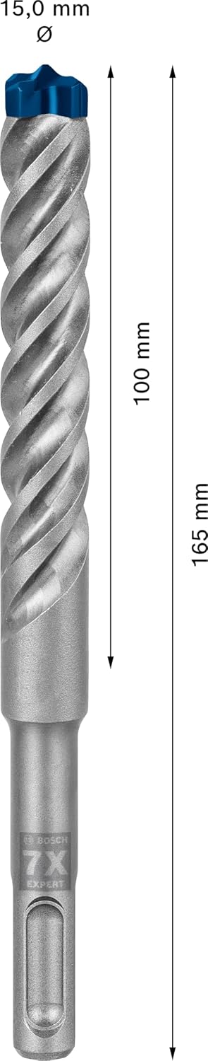 Bosch Professional 1x Expert SDS plus-7X Hammer Drill Bit (Ø 15,00x165 mm, Accessories Rotary Hammer Drill) — detail image 3