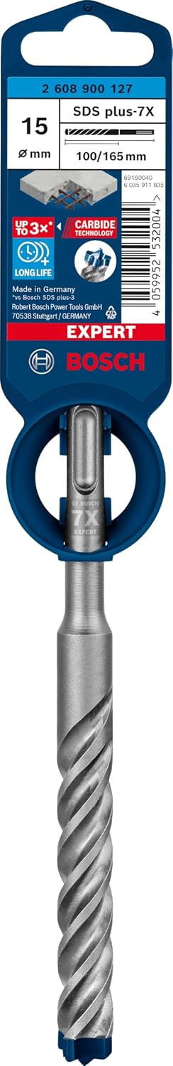Bosch Professional 1x Expert SDS plus-7X Hammer Drill Bit (Ø 15,00x165 mm, Accessories Rotary Hammer Drill) — detail image 2