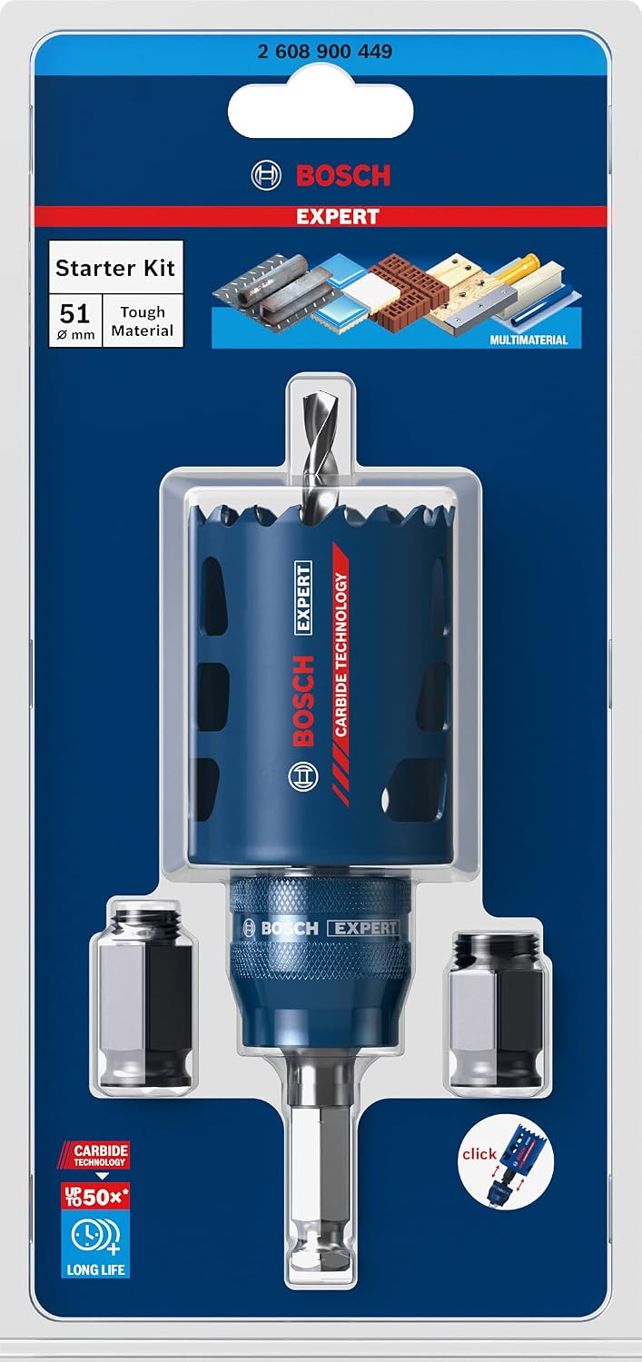 Bosch Professional 1x Expert Tough Material Hole Saw Starter Kits (Ø 51 mm, Accessories Rotary Impact Drill) — detail image 2