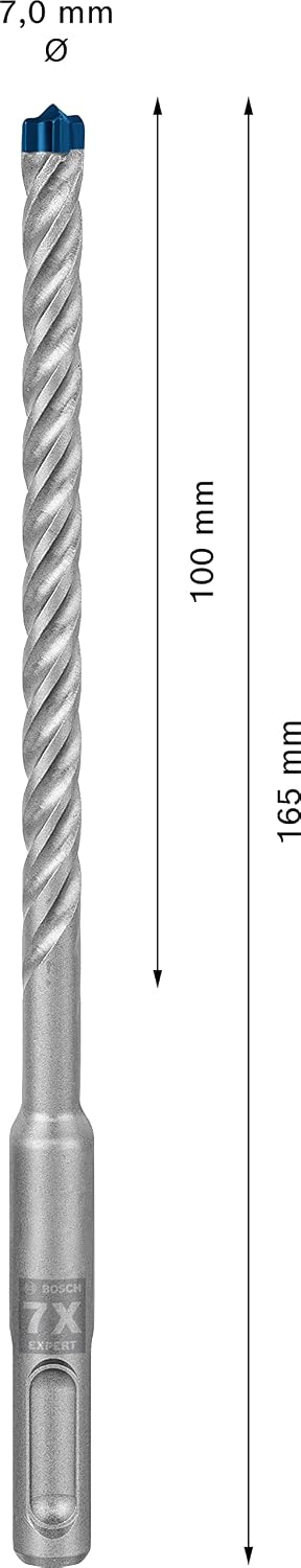 Bosch Professional 1x Expert SDS plus-7X Hammer Drill Bit (Ø 7,00x165 mm, Accessories Rotary Hammer Drill) — detail image 3