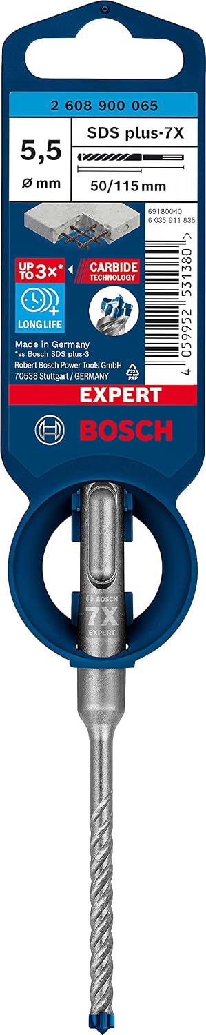 Bosch Professional 1x Expert SDS plus-7X Hammer Drill Bit (Ø 5,50x115 mm, Accessories Rotary Hammer Drill) — detail image 2