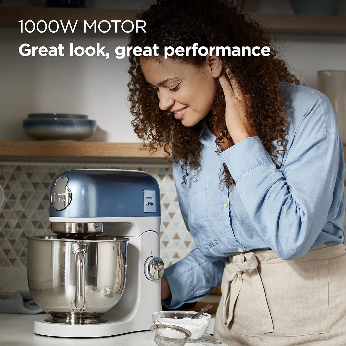 Kenwood kMix Stand Mixer for Baking, Stylish Kitchen Mixer with K-beater, Dough Hook and Whisk, 5L Stainless Steel Bowl, Removable Splash Gu — detail image 2