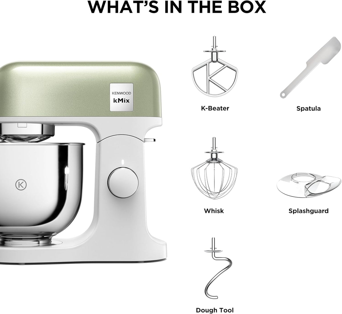 KENWOOD Stand Mixer PREMIUM Kitchen Machine kMix 1000W with 5L Stainless Steel Bowl, K-Beater, Whisk, Dough Hook, Splashguard, Spatula, Uniq — detail image 2
