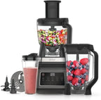 Ninja 3-IN-1 Food Processor, Blender, Auto-iQ Technology, 1200 Watts, Recipe Guide included, Black/Grey, BN801ME — product view