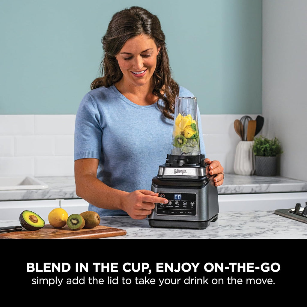 Ninja 3-IN-1 Food Processor, Blender, Auto-iQ Technology, 1200 Watts, Recipe Guide included, Black/Grey, BN801ME — detail image 5