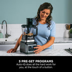 Ninja 3-IN-1 Food Processor, Blender, Auto-iQ Technology, 1200 Watts, Recipe Guide included, Black/Grey, BN801ME — detail image 4