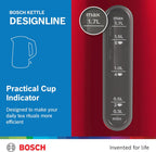Bosch Electric Kettle, TWK4P434, 1.7L, Red, German Engineering — detail image 5