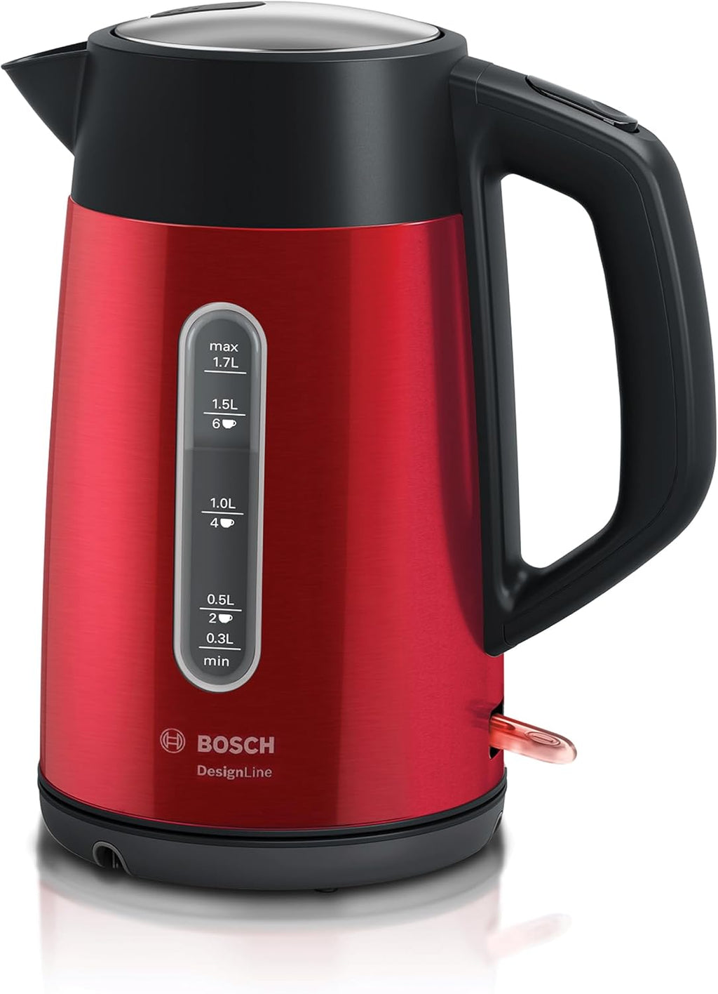 Bosch Electric Kettle, TWK4P434, 1.7L, Red, German Engineering — product view