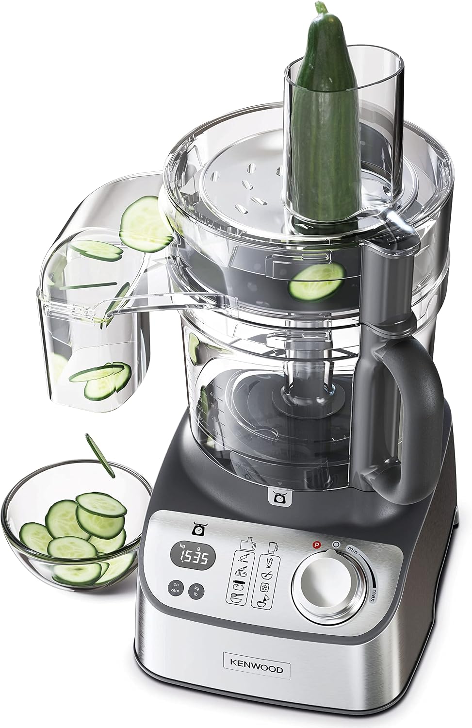 Kenwood Food Processor 1000W With Blender, Grinder Mill, Dual Metal Whisk, Dough Maker, CitrUS Juicer, Express Serve/Salad Kitchen Scale/Wei — detail image 2