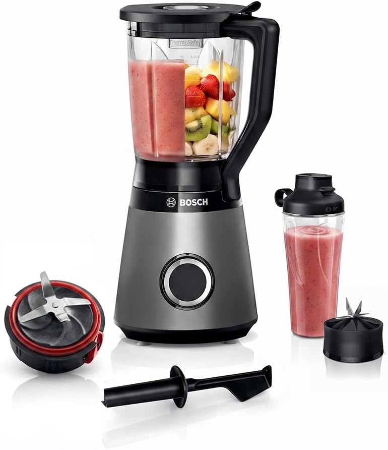 Bosch Blender, MMB6174SG, 1200W, Silver, German Engineering — product view