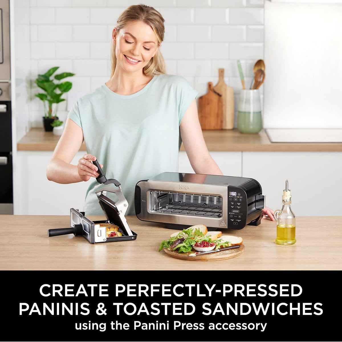 Ninja Foodi 3-in-1 Toaster, Grill & Panini Press with Flip Design, 7 Cooking Functions, 7 Toast Shades, Includes Panini Press, Bake Tray and — detail image 4