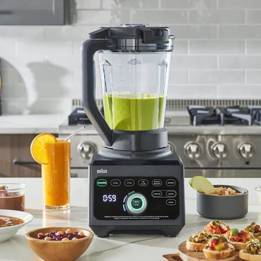 Braun 1600W Premium Power Blender Smoothie Maker PowerBlend 9 with 18 Functions, Unique Triangular Tritan Jar and 2 Smoothie2Go Bottles for  — detail image 4