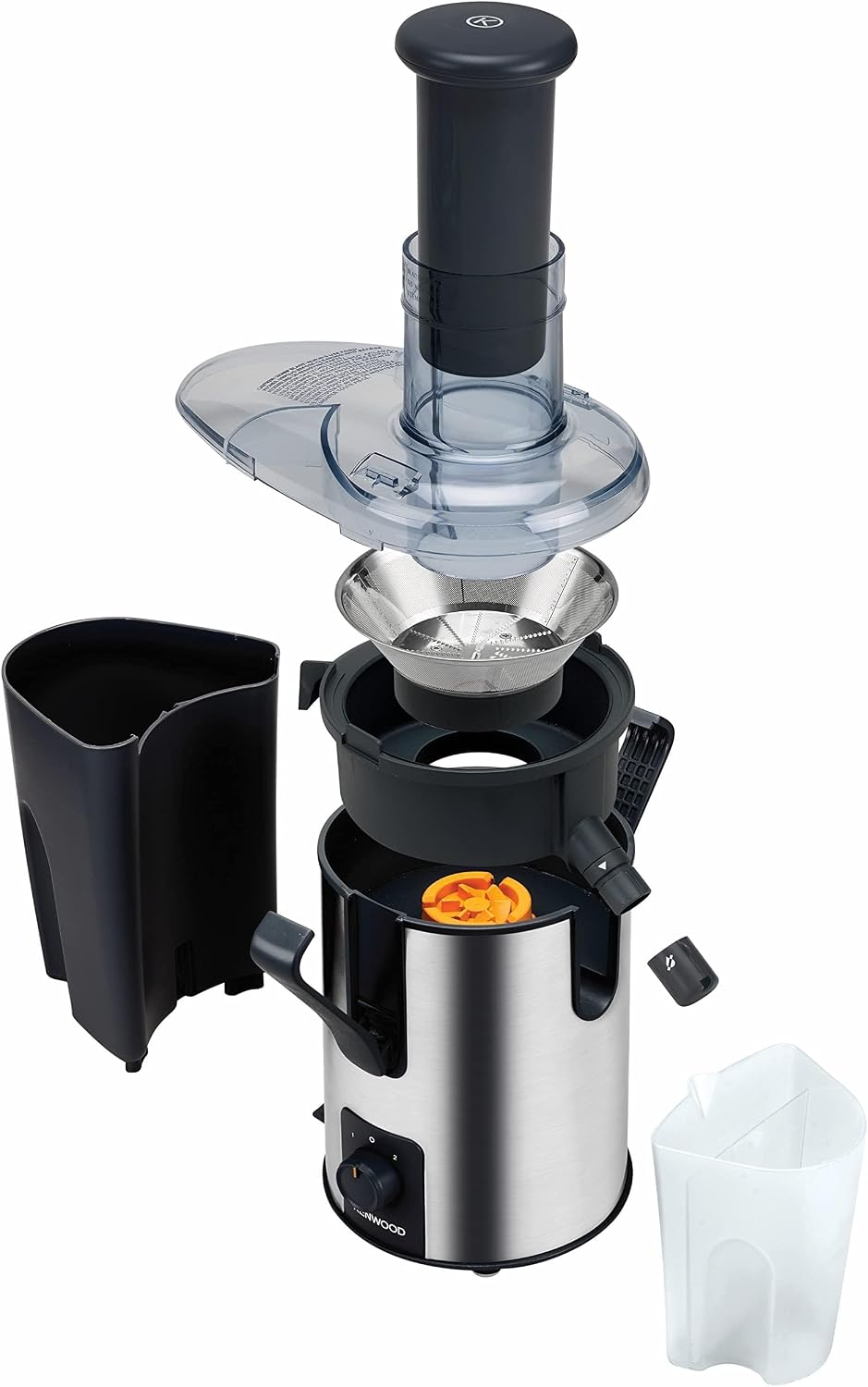 Kenwood Juicer 700W Stainless Steel Juice Extractor with 75mm Wide Feed Tube, 2 Speed, Transparent Juice Jug, Pulp Container, Anti Drip for  — detail image 3