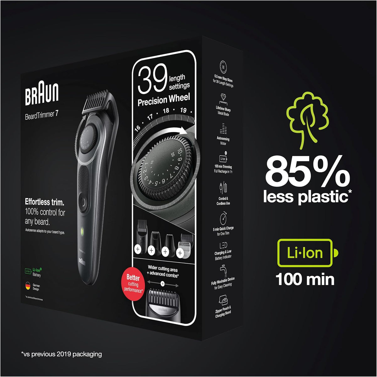 Braun Beard Trimmer 7 BT7350, Beard Trimmer For Men — detail image 8