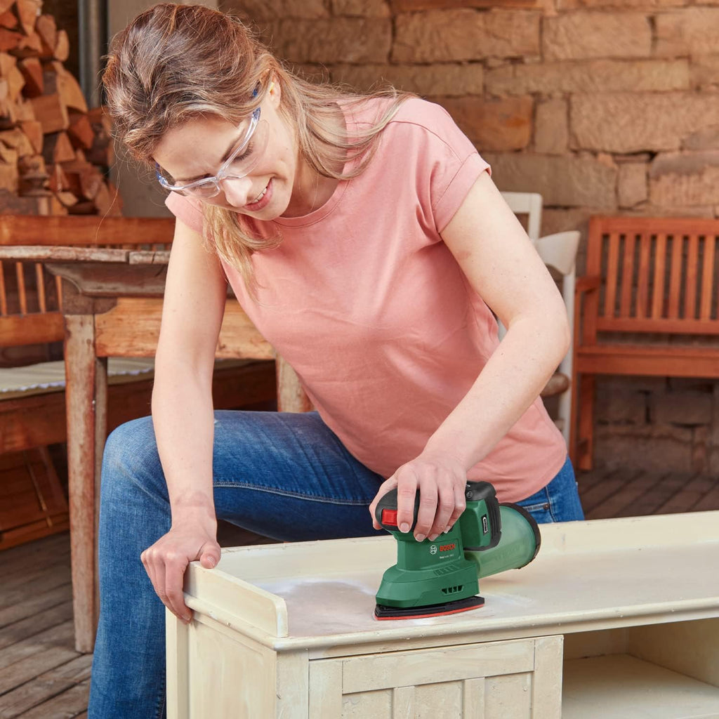 Bosch Cordless Multi-Sander EasySander 18V-8 (without battery; 18V system; for DIY wood; 3pcs sanding sheets; 20 pcs sanding paper; in cardb — detail image 3