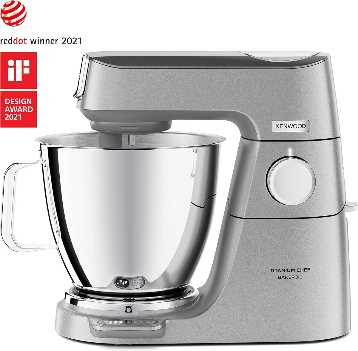 KENWOOD Stand Mixer Metal Body Kitchen Machine TITANIUM CHEF BAKER XL with Built-in Weighing Scale, DuoBowl, 4 Tools, Glass Blender, Meat Gr — detail image 2