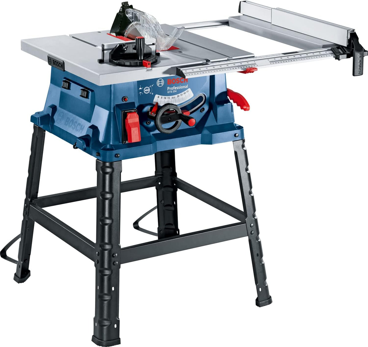 Bosch Professional GTS 254 Table Saw, 1800W, with Metal Stand, 0601B450L0 — product view