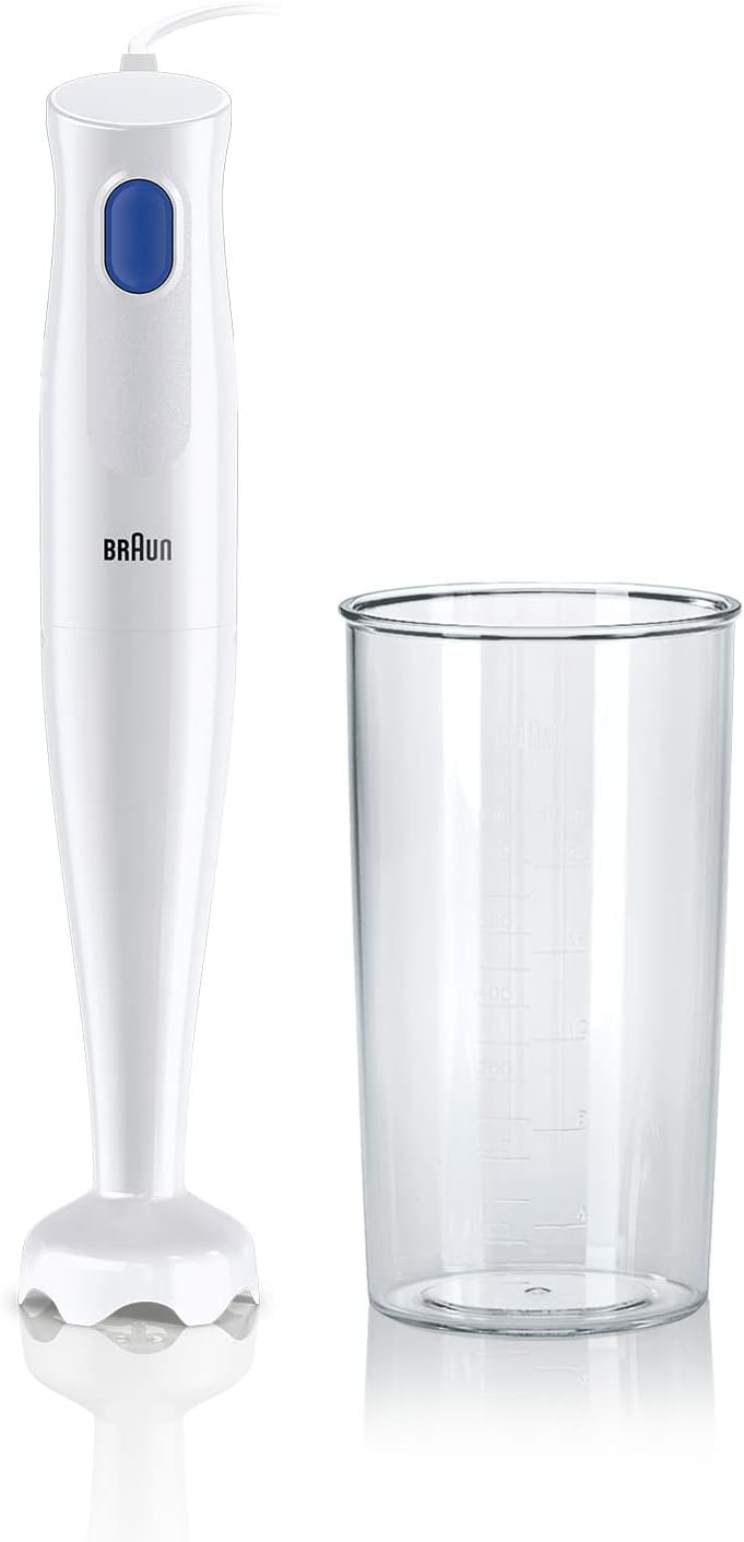 Braun MultiQuick 1 Hand Blender 450 Watts, 1 Speed, Light-Weight, BPA Free, Dishwasher Safe, Plastic - MQ 10.001P — product view