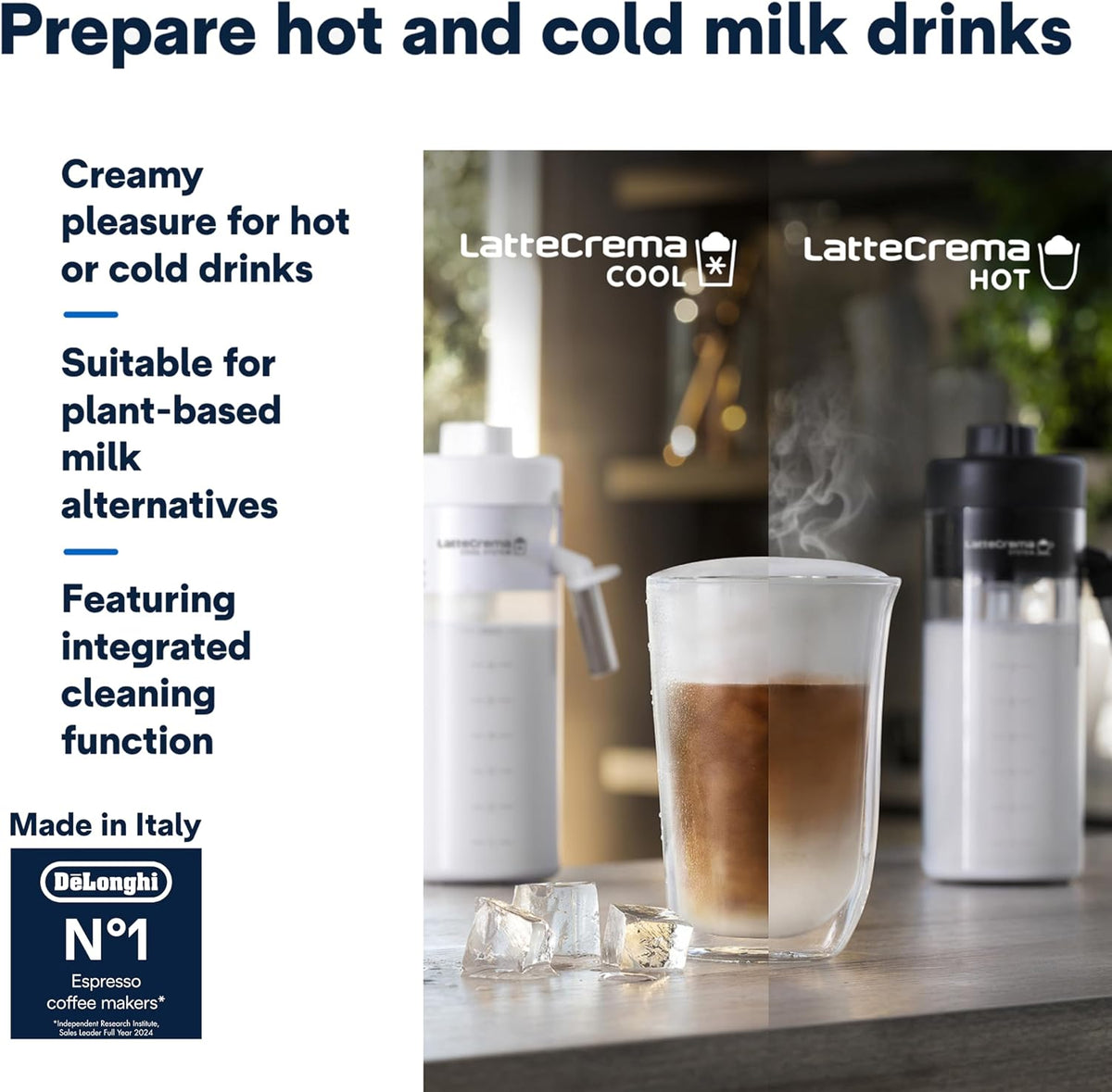 De'Longhi Cold Brew Coffee Machine ELETTA EXPLORE Fully Automatic Espresso Machine with 50+ Hot & Cold Beverages, Cold Extraction Technology — detail image 4