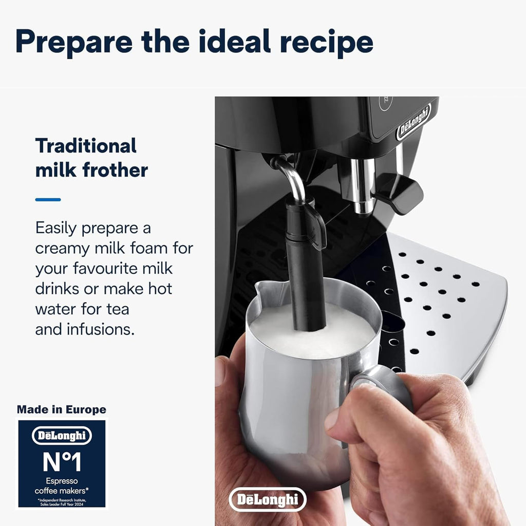 De'Longhi Coffee Machine MAGNIFICA START Fully Automatic Espresso Machine with Soft Touch Interface, Milk Frother, 13 Grinder Settings, Twin — detail image 4
