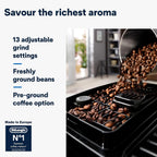 De'Longhi Coffee Machine MAGNIFICA START Fully Automatic Espresso Machine with Soft Touch Interface, Milk Frother, 13 Grinder Settings, Twin — detail image 2