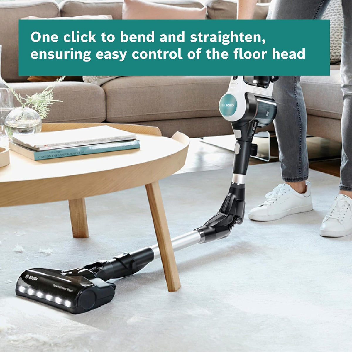 Bosch Rechargable 2 in 1 Vacuum and Mop, BCS71HYGGB, Unlimited 7 Aqua, White, German Engineering — detail image 7