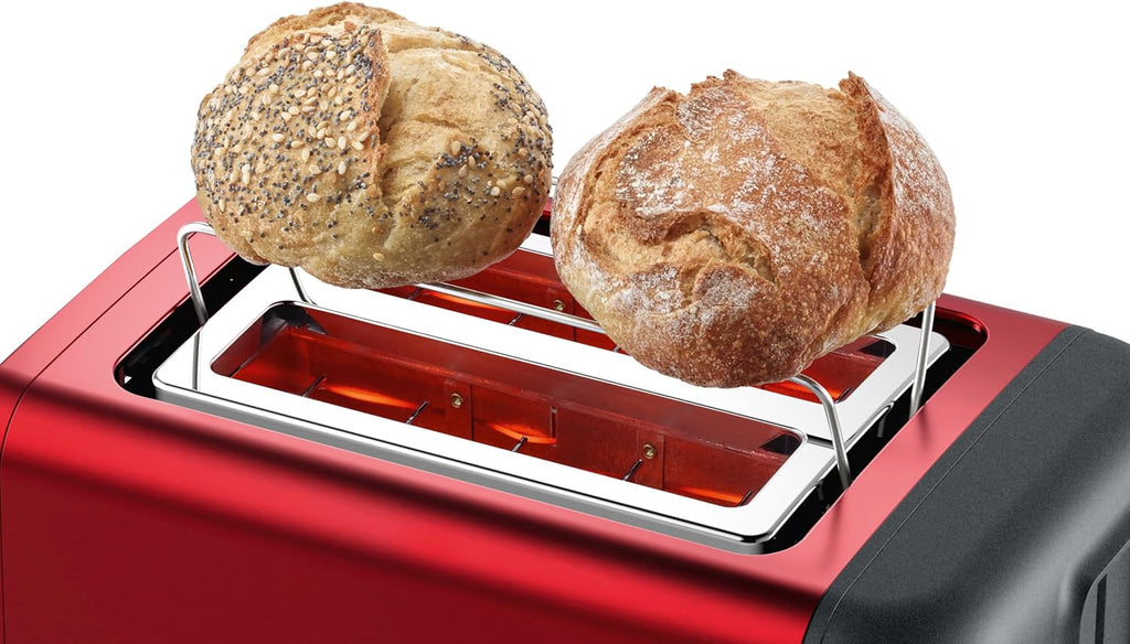 Bosch Compact Toaster, TAT3P424GB, Two Slice, Red, German Engineering — detail image 8