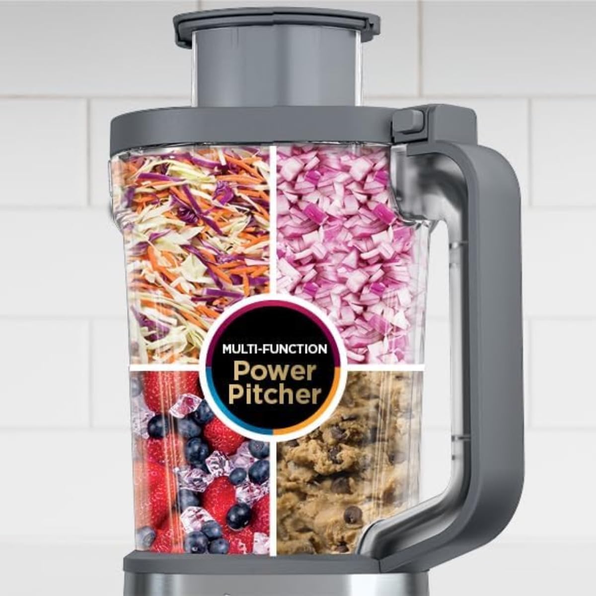 Ninja Foodi Power Blender 4-in-1, PowerMix, Mix, Crush & Blend, 2.1L, 1200W, Silver, CB400ME — detail image 3