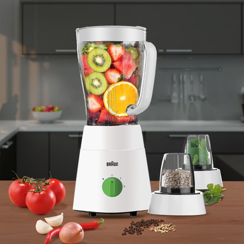 Braun PowerBlend 1 Jug Blender 500W, 1.5 L Capacity, TriAction Technology, 2 Speeds + Ice crush/pulse function. 2 Mill for grinding & choppi — detail image 13