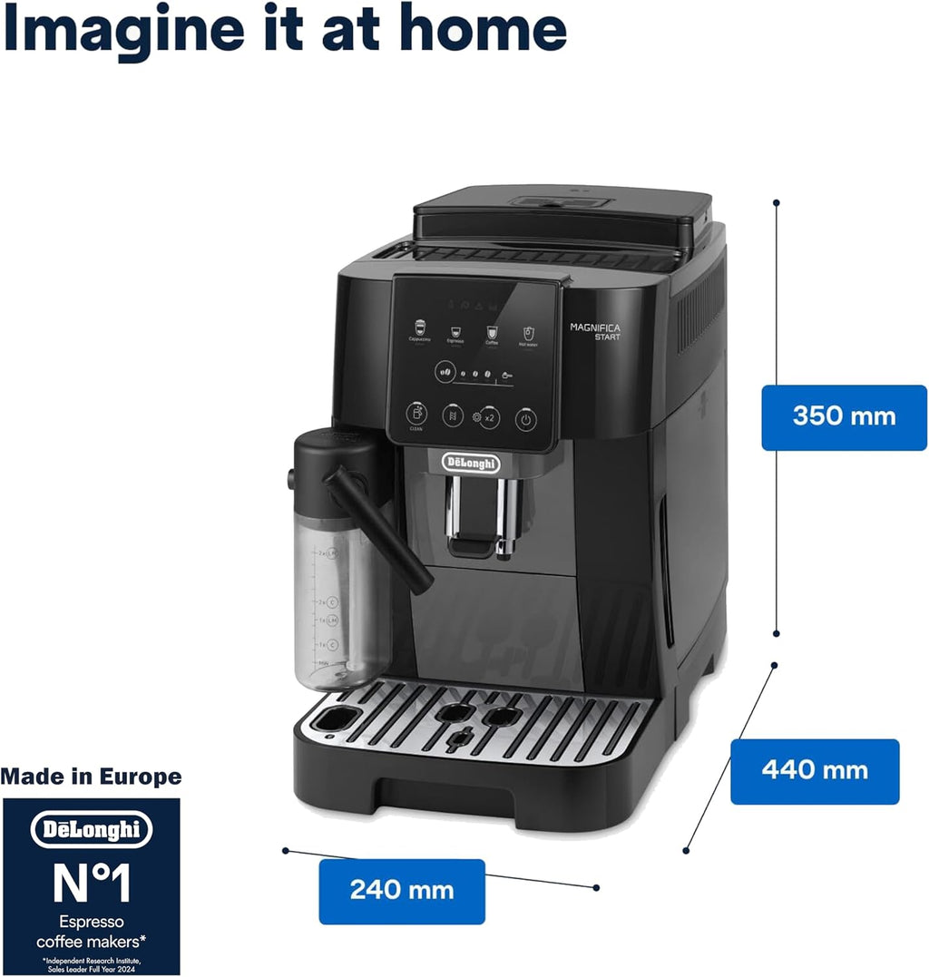 De'Longhi Coffee Machine MAGNIFICA START Fully Automatic Espresso Machine with Soft Touch Interface, 13 Grinder Settings, LatteCrema, Twin S — detail image 5