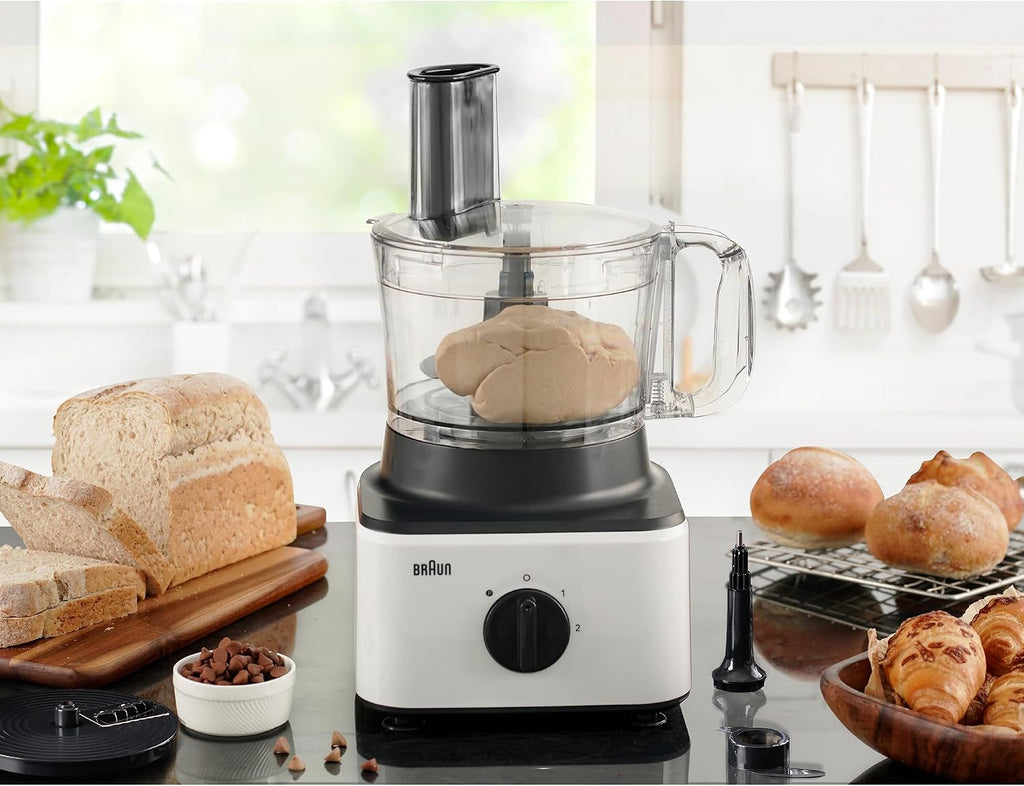Braun Food Processor 8 in 1 System, 750 Watts, 2.1 L Bowl Capacity, 1.8 L Blender Capacity, 2 Speed Button and Pulse, Chop, Slice, Grate, Wh — detail image 4