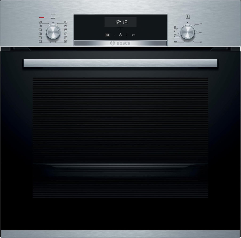 Bosch Series 6 Built-in Oven with added steam function 60 x 60 cm, LCD display control, 8 Heating Methods, Stainless steel, HIJ557YS0M — product view